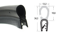 DO14 - PVC/ EPDM Kantenschutz Dichtungs Profil Gummi...