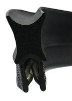 DO16 - Profilo proteggi bordo PVC/EPDM con guarnizione superiore in gomma - intervallo di serraggio 1-4 mm