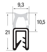 DO2 - EPDM Kantenschutz Dichtungs Profil Gummi Dichtung oben - Klemmbereich 1 - 3 mm