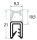 DO2 - EPDM Kantenschutz Dichtungs Profil Gummi Dichtung oben - Klemmbereich 1 - 3 mm