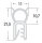 DO21 - Silikon Kantenschutz Dichtungs Profil Gummi Dichtung oben - Klemmbereich 1 - 4 mm