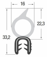 DO31 - EPDM Kantenschutz Dichtungs Profil Gummi Dichtung...