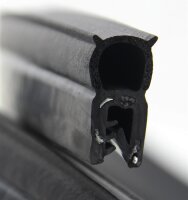 DO5 - Profilo proteggi bordo EPDM con guarnizione superiore in gomma - intervallo di serraggio 1-3 mm