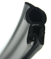 DO6 - EPDM Kantenschutz Dichtungs Profil Gummi Dichtung oben - Klemmbereich 2 - 4 mm