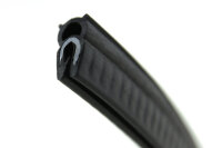 DO9 - TPE mit POM NIRO Kantenschutz Dichtungs Profil Gummi Dichtung oben - Klemmbereich 1 - 2 mm