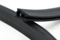 DO9 - TPE mit POM NIRO Kantenschutz Dichtungs Profil Gummi Dichtung oben - Klemmbereich 1 - 2 mm