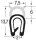 DO9 - TPE mit POM NIRO Kantenschutz Dichtungs Profil Gummi Dichtung oben - Klemmbereich 1 - 2 mm