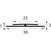 H3 - H-Profil EPDM schwarz Vollgummi H-Profil Dichtung...