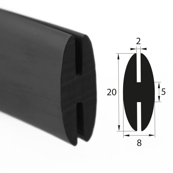 H4 - H-Profil EPDM schwarz Vollgummi H-Profil Dichtung Gummiprofil Dichtungsprofile H-Form H-förmig