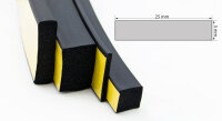 K-VKP5x25 (VE 50 Meter) Moosgummi EPDM - Vierkantprofil...