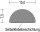 DP17 - 100 metres - NBR sponge rubber semi-round D-profile 15x7.5 mm self-adhesive rubber seal