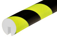 KAS1-NS Kantenschutzprofil (PU) zum Aufstecken Neon/Schwarz - Stoßschutz - Warnprofil - Schutzprofil