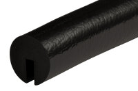 KAS1-S Kantenschutzprofil (PU) zum Aufstecken - Schwarz - Stoßschutz - Warnprofil - Schutzprofil