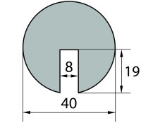 KAS1-S Kantenschutzprofil (PU) zum Aufstecken - Schwarz - Stoßschutz - Warnprofil - Schutzprofil