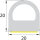 DP2 EPDM Moosgummi Halbrundprofil D Profil 20x20 mm selbstklebend Gummidichtung