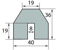 KAS3-GS Kantenschutzprofil (PU) zum Aufstecken Gelb/Schwarz - Stoßschutz - Warnprofil - Schutzprofil