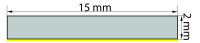 ZKS2x15 Zellkautschuk - Streifen 2x15 mm einseitig selbstklebend (als Montagehilfe) 10 Meter