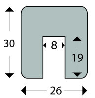 KAS4-W Kantenschutzprofil (PU) - mit Klebefläche -...