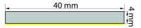 ZKS4x40 Zellkautschuk - Streifen 4x40 mm einseitig selbstklebend (als Montagehilfe) 10 Meter