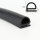 DP23 massief EPDM-rubber halfrond hol D-profiel 17,5x13,5 mm rubber afdichting