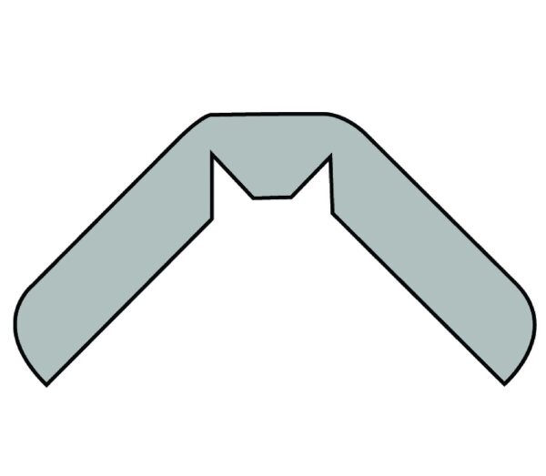 KAS5-FLX-S Kanten-/Eck-/Fächenenschutzprofil (PU) - Klebefläche - Schwarz - Stoßschutz- Schutzprofil