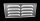 KB-250x115mm Kiemenblech ALU Alu eloxiert Lüftungsblech Kiemenlüfter Lüftungsgitter