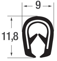 KS-S1-3S profil de protection des arêtes noir plage...