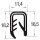 KS-S4-6S profil ochronny krawędzi czarny zakres zacisku 4-6 mm wymiary 18,2x11,4x16,5 mm