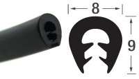 KS-TPE0-2,5S Kantenschutzprofil Kantenschutz schwarz...