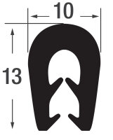 KS-TPE1-2S Kantenschutzprofil schwarz TPE Klemmbereich...