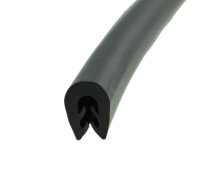 KS-TPE1-2S Randbeschermingsprofiel zwart TPE Klembereik 1-2,5 mm Afmetingen 13x10 mm