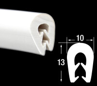 KS-TPE1-2W Kantenschutzprofil weiß TPE Klemmbereich...