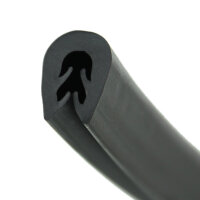 KS-TPE3-5S Profil de protection de bord noir TPE Plage de serrage 3-5 mm Dimensions 17x12 mm