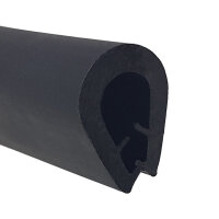 KS-TPE5-8S Kantenschutzprofil schwarz TPE Klemmbereich 5-8 mm Maße 21x16 mm