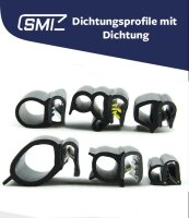 KS-TPE5-8W edge protection profile white TPE clamping range 5-8 mm dimensions 21x16 mm