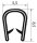 KS0-1G Kantenschutzprofil Kantenschutz grau PVC Klemmbereich 0,5 - 1 mm Maße 8x5,8 mm