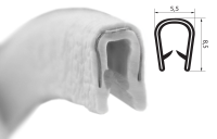 KS0-1HG Kantenschutzprofil Kantenschutz hellgrau PVC...
