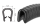 KS0-1S Perfil de protección de bordes Protección de bordes Negro PVC Rango de sujeción 0,5-1 mm Dimensiones 5,5x8,5 mm