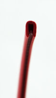 KS1-2RR Kantenschutzprofil Rubinrot Klemmbereich 1-2 mm Maße 9,5x6,5 mm