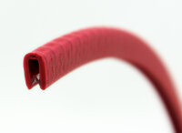 KS1-2RR Kantenschutzprofil Rubinrot Klemmbereich 1-2 mm Maße 9,5x6,5 mm