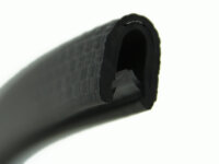 KS1-2S-M profil ochronny krawędzi czarny matowy zakres zacisku 1-2 mm wymiary 9,5x6,5 mm