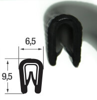 KS1-2S-NIRO Kantenschutzprofil Kantenschutz Schwarz PVC...