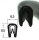 KS1-2S-NIRO profilo di protezione dei bordi protezione dei bordi nero PVC inserto in acciaio inox per 1-2 mm dimensioni 9,5x6,5 mm