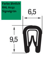 KS1-2SIG Kantenschutzprofil grün Klemmbereich 1-2 mm Maße 9,5x6,5 mm