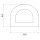 DP28 SIL Silikonschaum Halbrundprofil D-Profil 10x8 mm Gummidichtung Türdichtung