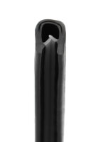 KS1-4S Profil de protection de bord Noir brillant Plage de serrage 1-4 mm Dimensions 14,5x10 mm