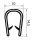 KS1-4S Profil de protection de bord Noir brillant Plage de serrage 1-4 mm Dimensions 14,5x10 mm