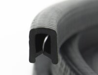 KS1-4S-EPDM-EN45545 Kantenschutzprofil Schwarz 1-2 mm Maße 10x14,5 mm gemäß Brandschutznorm
