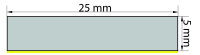 ZKS5x25 Zellkautschuk - Streifen 5x25 mm einseitig selbstklebend (als Montagehilfe) 10 Meter