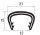 KS13-16W perfil de protección de cantos blanco rango de sujeción 13-16 mm medidas 21x15 mm